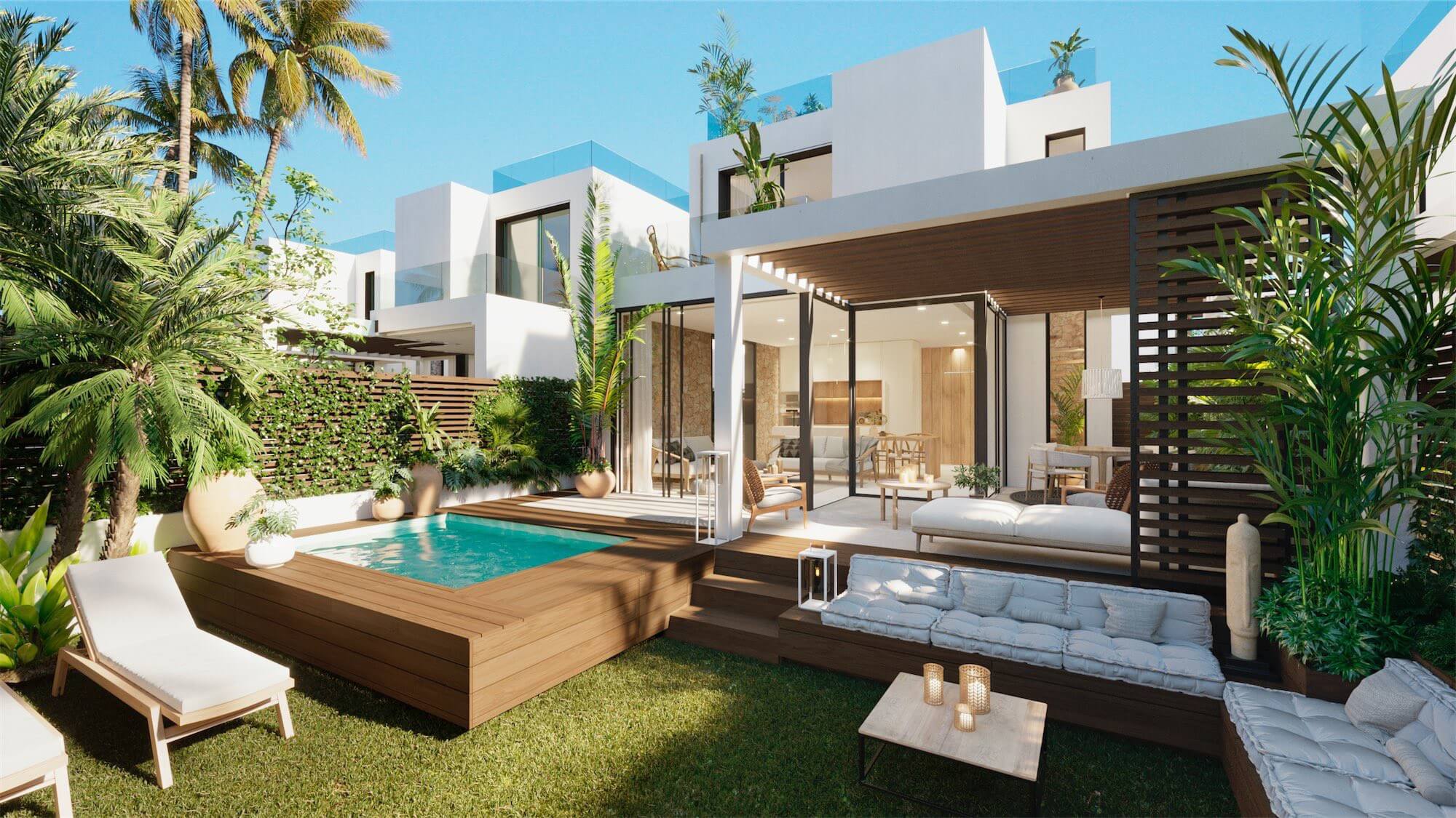 voor de helft Aankoop Ziek persoon Uniek: Luxe nieuwbouw Ibiza villa's op loopafstand van Cala Tarida strand!