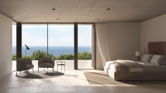 Impressive high-quality minimalist designer villa with spectacular sea views