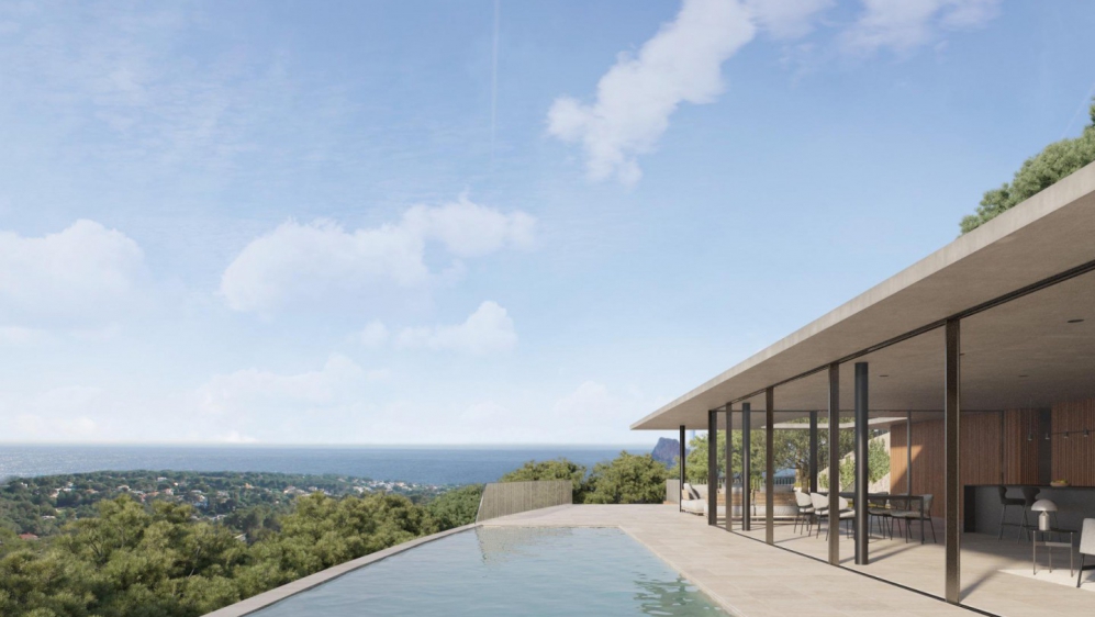 Impressive high-quality minimalist designer villa with spectacular sea views