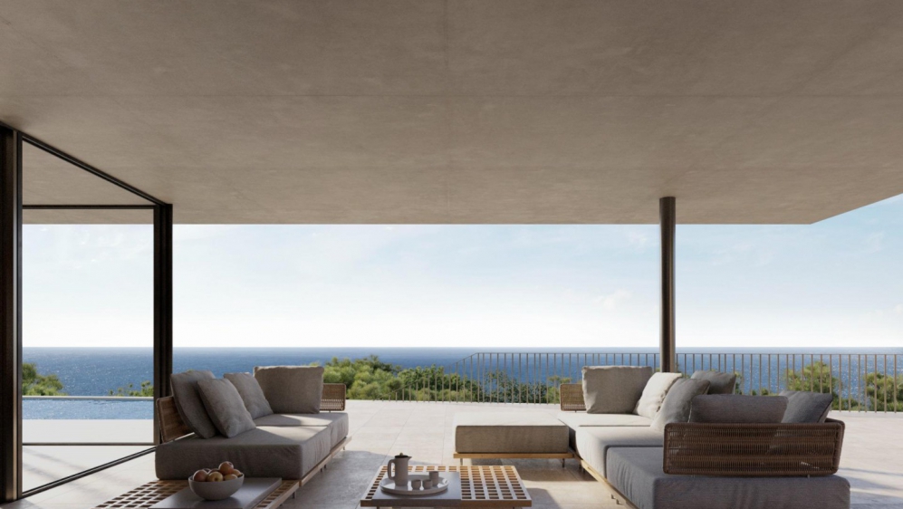 Impressive high-quality minimalist designer villa with spectacular sea views