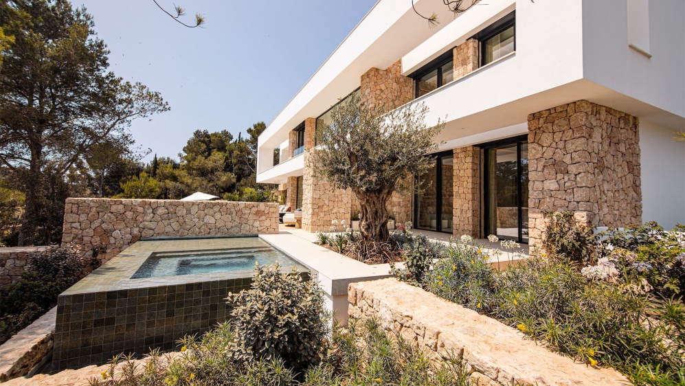 Luxury Ibiza villas within private and guarded estate overlooking the Roca Llisa Golf course